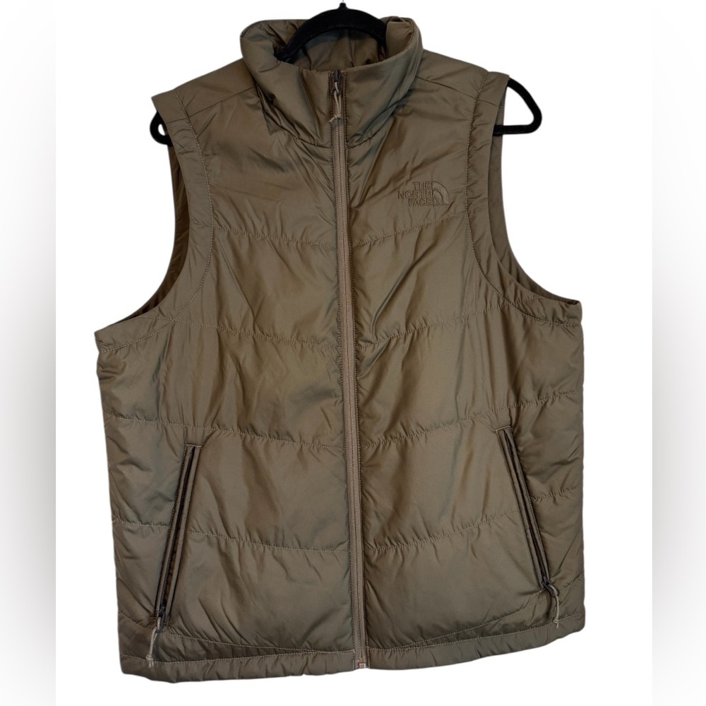 The North Face Men's Zip Up Olive Army Green Puffer Vest Size Medium